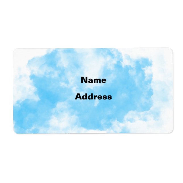 Blue Cloud Return Address Label (Front)