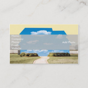 Blue Clouds Real Estate Open House Business Card