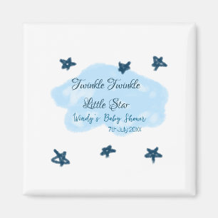 Blue clouds twinkle Twinkle Little Star baby showe Magnet