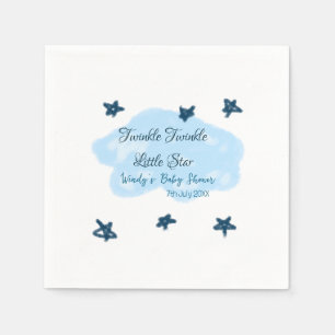 Blue clouds twinkle Twinkle Little Star baby showe Napkin