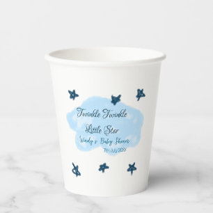 Blue clouds twinkle Twinkle Little Star baby showe Paper Cups
