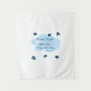 Blue clouds twinkle Twinkle Little Star baby showe Tapestry