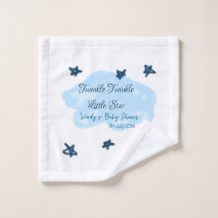 Blue clouds twinkle Twinkle Little Star baby showe Wash Cloth