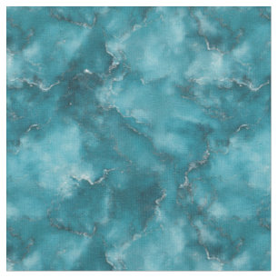 Blue Cloudy Marble Fabric