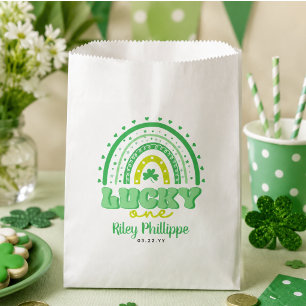 Blue Clover & Rainbow Lucky One First Birthday Favour Bag