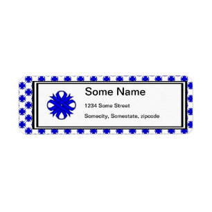 Blue Clover Ribbon by Kenneth Yoncich Return Address Label