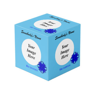 Blue Clover Ribbon Template by Kenneth Yoncich Cube