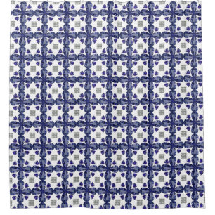 Blue Clover Shower Curtain