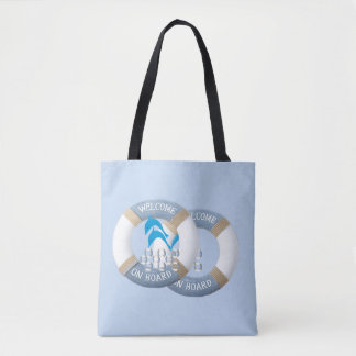 Blue Coastal Dolphins Tote Bag