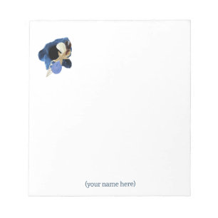 Blue Coastal Floral Japandi Minimalist  Notepad