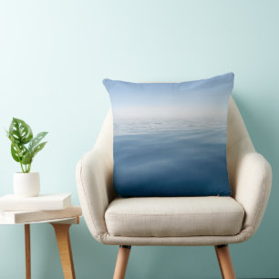 Blue Coastal Nautical Beach House Cushion