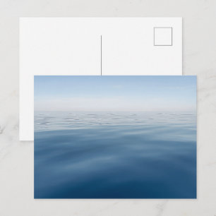 Blue Coastal Nautical Beach House Postcard