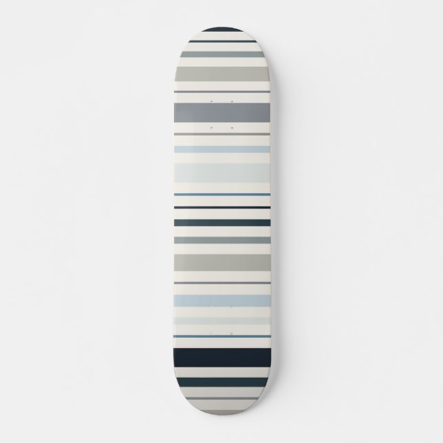Blue Coastal Stripes Skateboard (Front)