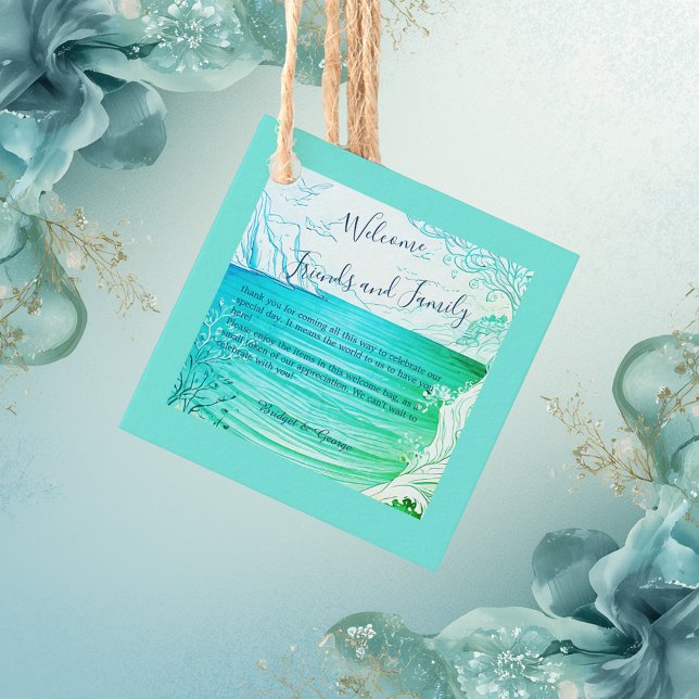 blue coastal vibe wedding favour tags (Creator Uploaded)