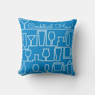 Blue cocktail party cushion