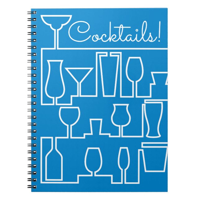 Blue cocktail party notebook (Front)