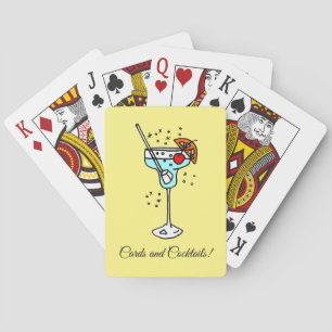 Blue Cocktail Time Playing Cards