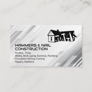 Blue Collar Workers Builder Tools Construction Business Card