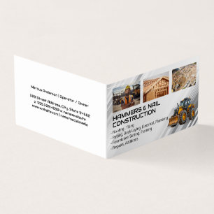 Blue Collar Workers   Heavy Machinery   Builder Business Card