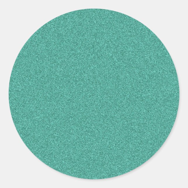 Blue Colour Blank Custom Trendy Elegant Template Classic Round Sticker (Front)