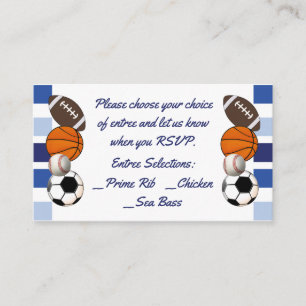 Blue Colour Block Sports Menu Selection Insert