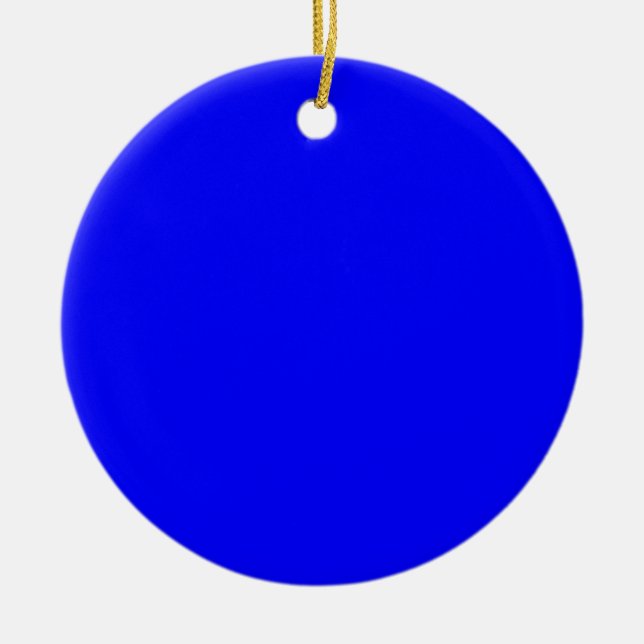 Blue Colour Customised Designer Ceramic Tree Decoration (Front)