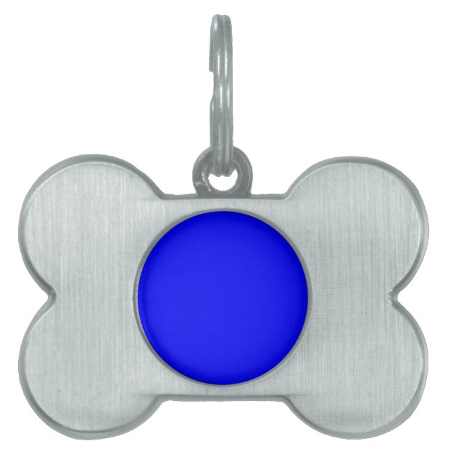 Blue Colour Customised Designer Pet ID Tag (Front)