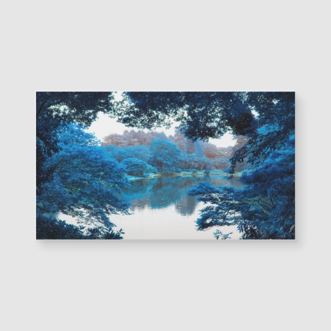 Blue colour effected cool, unique nature, lake (Front)