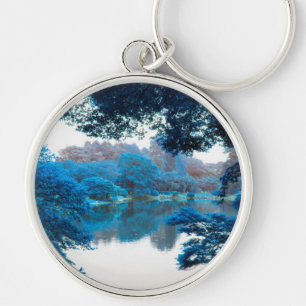 Blue colour effected cool, unique nature, lake key ring
