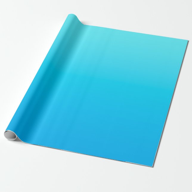 Blue colour gradient wrapping paper (Unrolled)