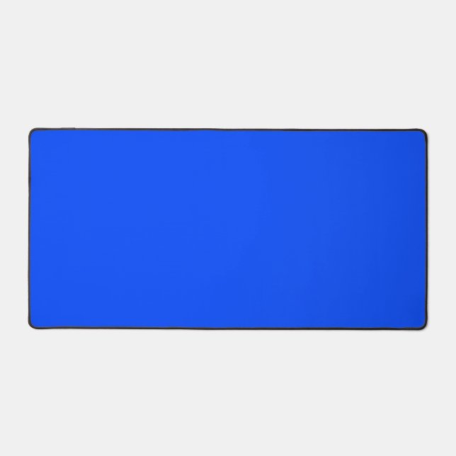 Blue Colour Simple Monochrome Plain Blue Desk Mat (Front)