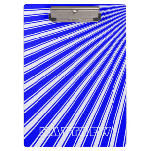 Blue Colour Stripe Funky Pattern Clipboard