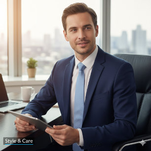 Blue Colour Striped Formal Tie