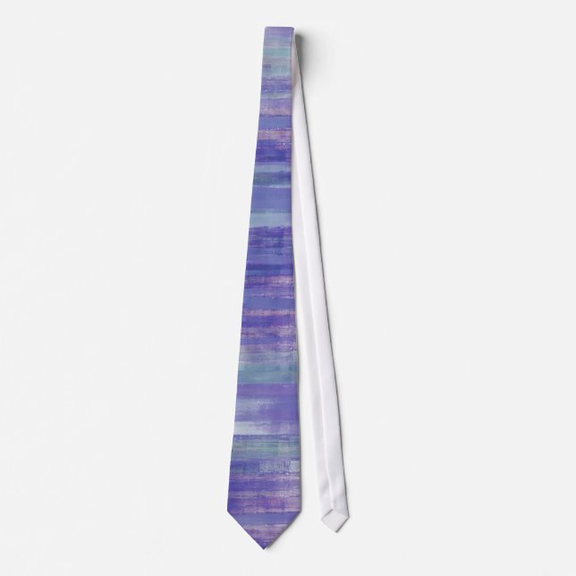 Blue Coloured Abstract Modern Art Tie (Front)