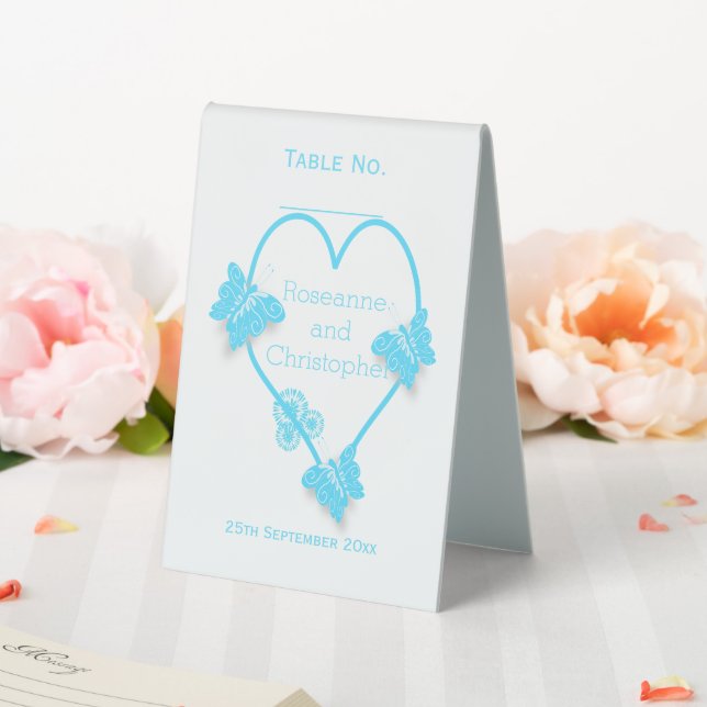 Blue Coloured Butterfly Heart Design Wedding (In SItu (Wedding))