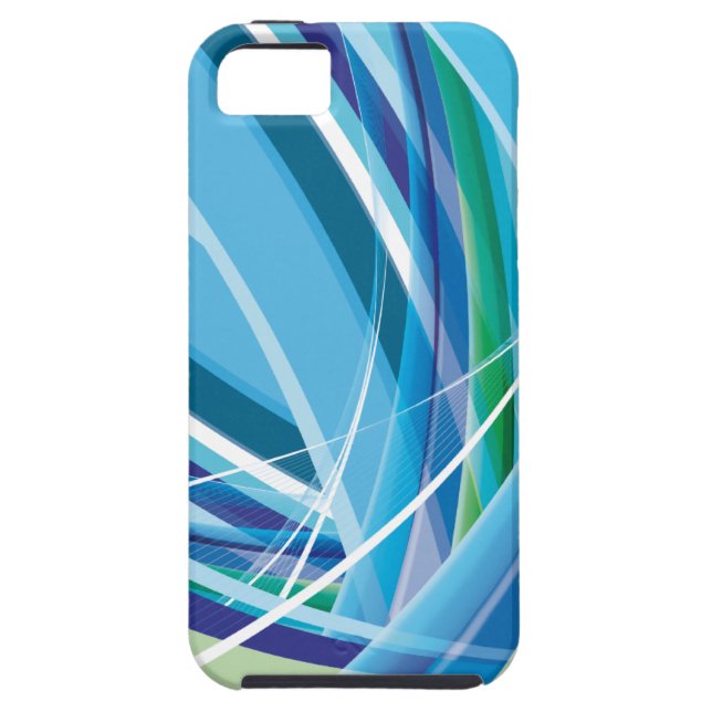 Blue Colourful Lines Background Case-Mate iPhone Case (Back)