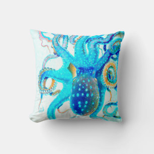 Blue colourful Octopus Cushion