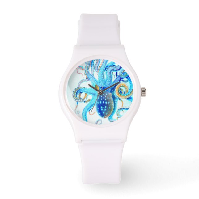 Blue colourful Octopus Watch (Front)