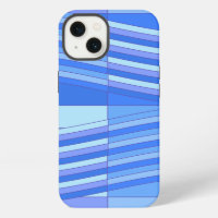 Blue Colours Wavy Rectangles