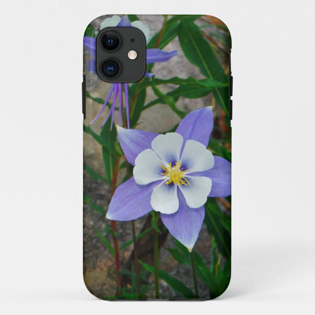 Blue columbine Case-Mate iPhone case (Back)