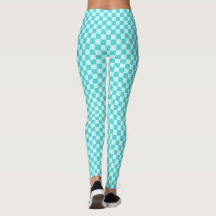 Blue Combination Classic Chequerboard by STaylor Leggings