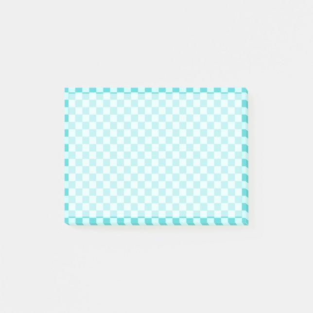 Blue Combination Classic Chequerboard by STaylor Post-it Notes (Front)