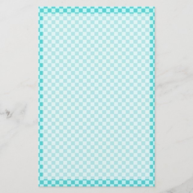 Blue Combination Classic Chequerboard by STaylor Stationery (Front)