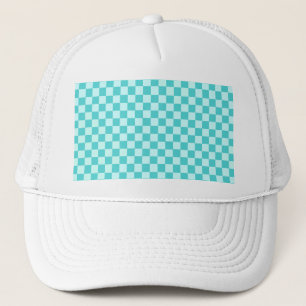 Blue Combination Classic Chequerboard by STaylor Trucker Hat
