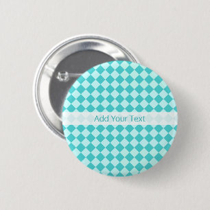 Blue Combination Diamond Pattern by Shirley Taylor 6 Cm Round Badge