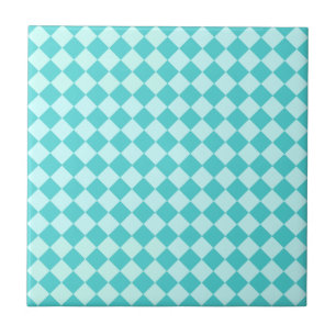 Blue Combination Diamond Pattern by Shirley Taylor Ceramic Tile