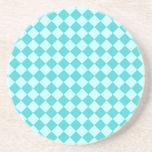 Blue Combination Diamond Pattern by Shirley Taylor Coaster (Front)