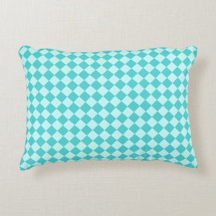 Blue Combination Diamond Pattern by Shirley Taylor Decorative Cushion
