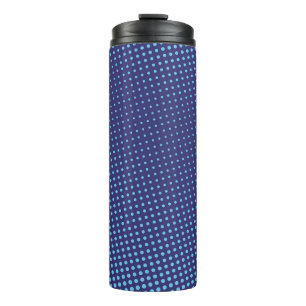 Blue comic pop-art halftone background vintageabst thermal tumbler