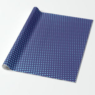 Blue comic pop-art halftone background vintageabst wrapping paper